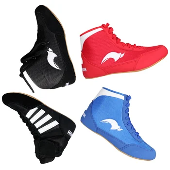 Мужская аутентичная борцовская обувь унисекс для мужчин и женщин, тренировочная обувь, ботинки на шнуровке с подошвой из коровьих мышц, кроссовки, профессиональные боксерские туфли