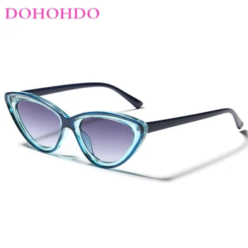 Мужские солнцезащитные очки в стиле хип-хоп DOHOHDO, женские модные очки с кошачьим глазом, солнцезащитные очки с защитой от ультрафиолета UV400, женские очки с защитными очками.