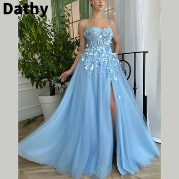 Платье Dathy Sweetheart Sky Blossom с итальянской 3D деколью из пасты Вечернее платье Элегантные вечерние платья для женщин 2023 года для особого мероприятия