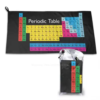 Периодическая таблица из микрофибры, Быстросохнущее полотенце, Пляжное полотенце, Химические вещества, Атомы, Молекулы, Периодическая Таблица Менделеева