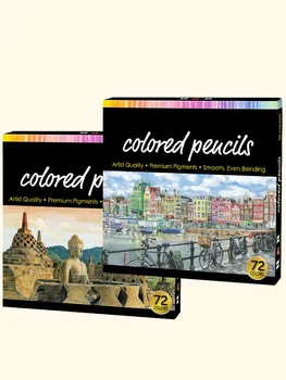 72 цветной профессиональный масляный карандаш из мягкого дерева Акварельные карандаши для рисования Школьные художественные принадлежности