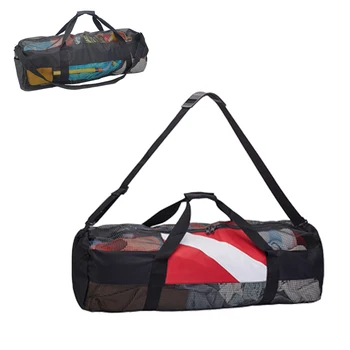 Многофункциональная сетчатая сумка-тоут для хранения снаряжения для подводного плавания с регулируемым ремнем для серфинга, плавания с аквалангом