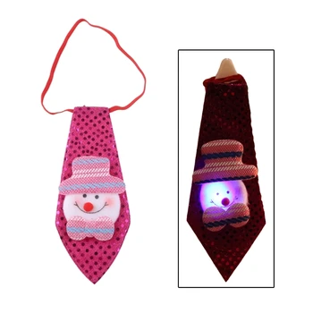 652F 8 ’Рождественский декоративный галстук, мужской галстук для вечеринки, Праздничный костюм для фестиваля, блестящий галстук для новогодней Рождественской вечеринки