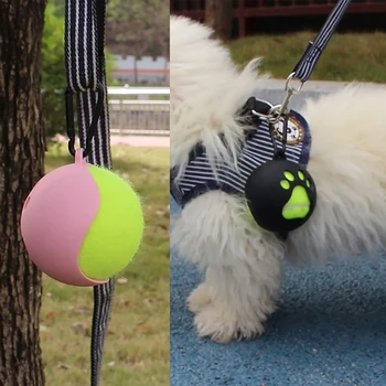 Портативный чехол для мяча для домашних животных с громкой связью, держатель для теннисных мячей с креплением для собачьего поводка, принадлежности для домашних животных, подходящие для стандартных теннисных мячей