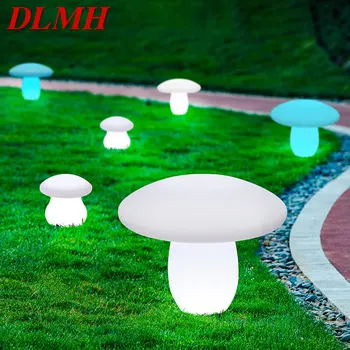 Уличные грибные газонные лампы DLMH с дистанционным управлением, белые солнечные, 16 цветов, водонепроницаемые IP65 для украшения сада